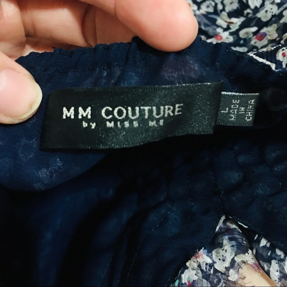 MM Couture by Miss Me silk floral printed halter dress size large - Picture 7 of 9